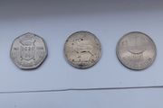 Irish commemorative coins - 50p, 1 Punt and 1 Pound