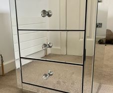 Mirrored Bedside Table