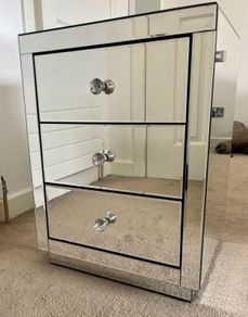 Mirrored Bedside Table