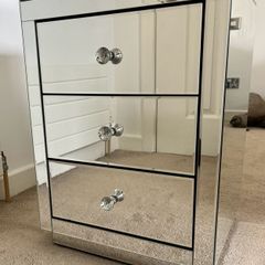 Mirrored Bedside Table