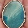 Pendant made of 925 silver and blue agate. Image 9