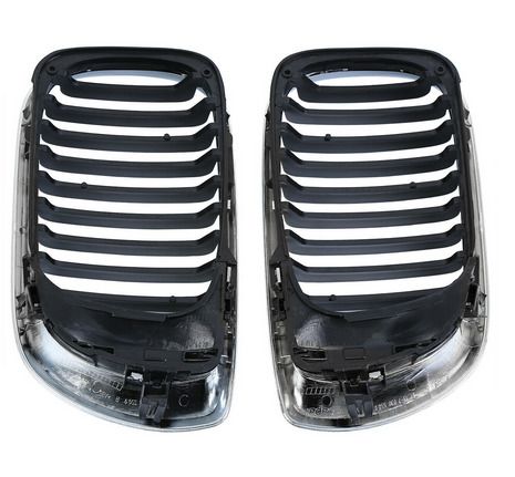 Radiator Grille Kidney Grill For BMW 5 Series E46 3 Series 4 Door 2002-2005 Double Bar Chrome