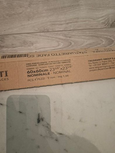 2 x Italigraniti Floor tiles 60x60cm