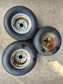 Road/quad trailer tyres.