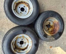 Road/quad trailer tyres.