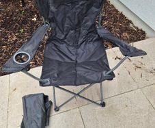 Set of 4 Highlander Edinburgh Folding Camping Chairs Black