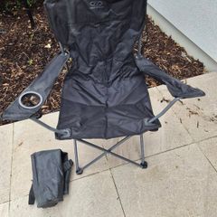 Set of 4 Highlander Edinburgh Folding Camping Chairs Black
