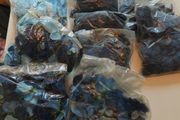 blue navy fake flowers silk faux artificial flowers bundle wholesale