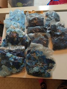 blue navy fake flowers silk faux artificial flowers bundle wholesale