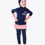 Brand New Swimming costume. 2 piece set swimsuit. Top with attached cap + trouser Image 2