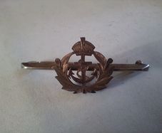 Sterling Silver and Gold Royal Navy sweetheart brooch antique ww1