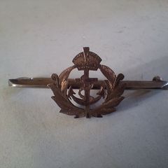 Sterling Silver and Gold Royal Navy sweetheart brooch antique ww1