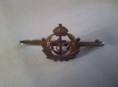 Sterling Silver and Gold Royal Navy sweetheart brooch antique ww1