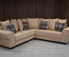Verona Beige Corner Scatter Cushions Sofa