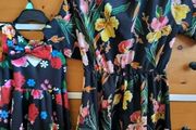Matching Black Floral Dresses