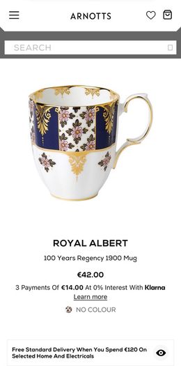 Royal Albert 100 Years Regency 1900 Mug