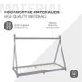 Children's bed tepee with slatted frame Kids bed 90x200 cm light gray wood Image 3