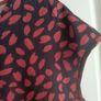 A-line tiered dress with Red and Black Print Image 2