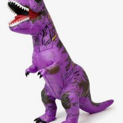 inflatable purple Dino costume
