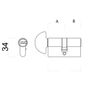 Black knob cylinder (x3) AGB safety 5000 - Made in Italy Image 4
