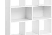 _bookshelf, cube shelf, standing shelf, with open compartments, for living room, study, children's room, office, as a room divider, 97.5 x 30 x 100 cm, white