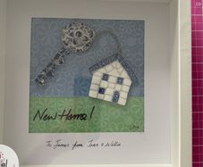 Handmade framed 'NEW HOME' Mosaic