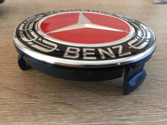 RED 75mm Mercedes wheel Caps 4pcs A1714000025