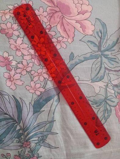 Red Flexible see thru ruler