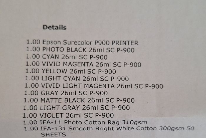 Epson Surecolor P900 Printer