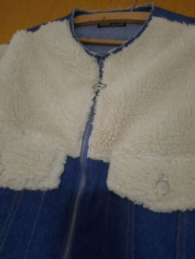 denim and fleece jacket