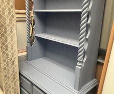 Painted Blue Dresser / Display Cabinet with Shelves
