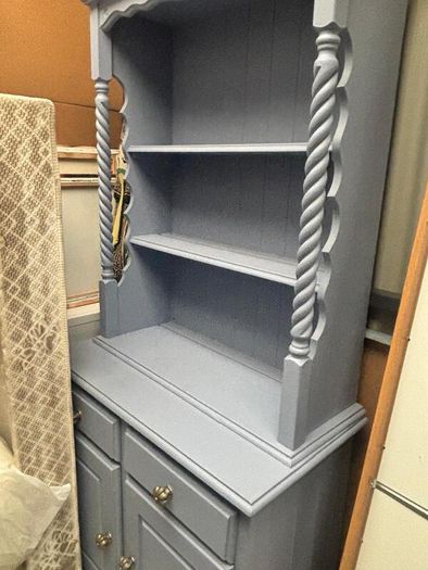 Painted Blue Dresser / Display Cabinet with Shelves