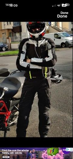 rebel horn motorbike jacket and trousers M