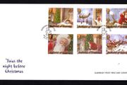 2003 Guernsey Christmas (Scenes from Poem Twas the Night before Christmas by Clement Clarke Moore) Commemorative Stamps First Day Cover (FDC)