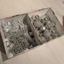A set of silver Christmas decorations Image 3