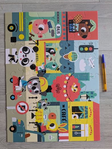 Petit Monkey jigsaw In the city age 4+