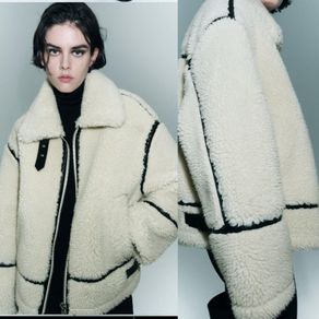 zara faux fur biker jacket