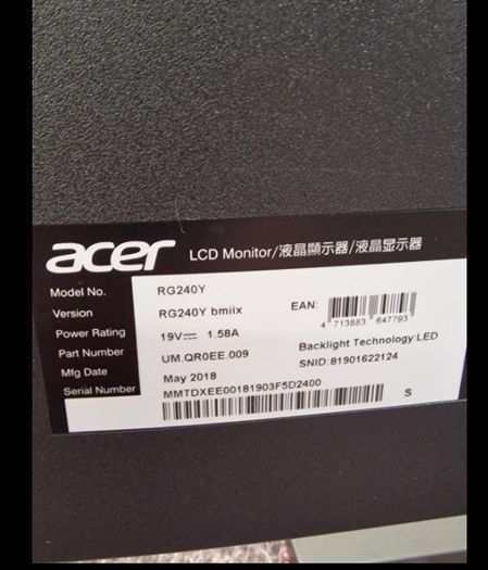 ACER 24 inch monitor