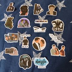 52 Glossy Twilight Edwatd Cullen & Bella Swan Stickers. Various Shapes & Sizes.