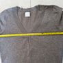 Two light v-neck jumpers from Camaieu grey & brown marl slim fit size. S/M Image 10