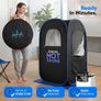 Portable Sauna Steam Pop-Up Tent 1000W 2.6 Litre Generator 2X Protective Floor Mats Image 3