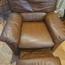 Brown Leather Sofa Set of 3x Image 5