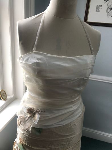 Brand new Rembo designs ivory and champagne wedding dress