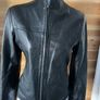 leather womens jacket black Outer Edge size 10 Image 2