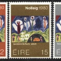 1980 Ireland Christmas Commemorative Stamps Mint Never Hinged (MNH)