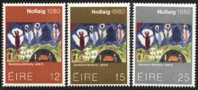 1980 Ireland Christmas Commemorative Stamps Mint Never Hinged (MNH)