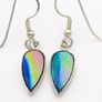 925 Sterling Silver & Dichroic Glass Earrings Image 3