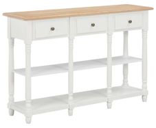 Console Table White 120x30x76 cm MDF