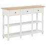 Console Table White 120x30x76 cm MDF Image 5