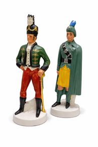 Vintage Irish Mist Soldier & Military Figurine Ceramic Decanters / Barware Collectibles